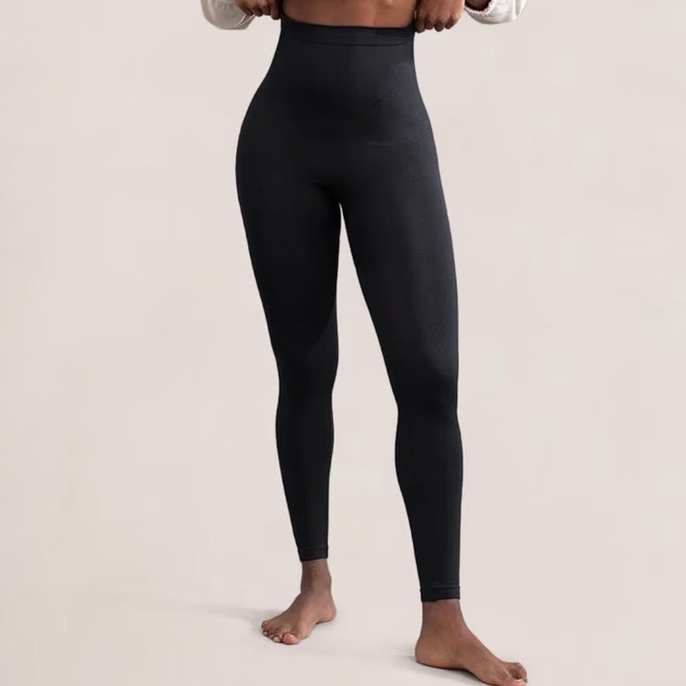 Empetua High Waisted Shaping Leggings size XL Black Shapermint 42075 0549